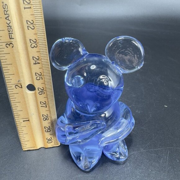 1980s Blue Glass Koala Bear Figurine Paperweight Glassware Whimsical Figure - Picture 3 of 10